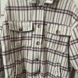 Angel Kiss Plaid Jacket in Cream and Purple